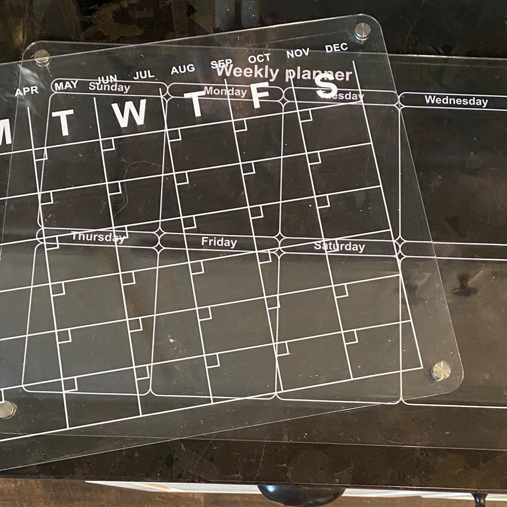 Clear Acrylic Monthly & Weekly Planners